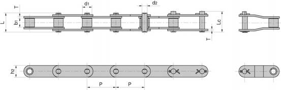 CA type steel agricultural chain